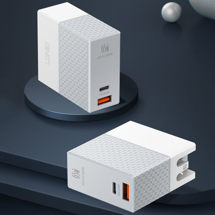 LDNIO A2620C 65W USB+Type-C/USB-C Port Dual Port Universal Phone Tablet Travel Charger(UK Plug+Type-C to 8 Pin) - USB Charger by LDNIO | Online Shopping South Africa | PMC TechLife | Buy Now Pay Later Mobicred