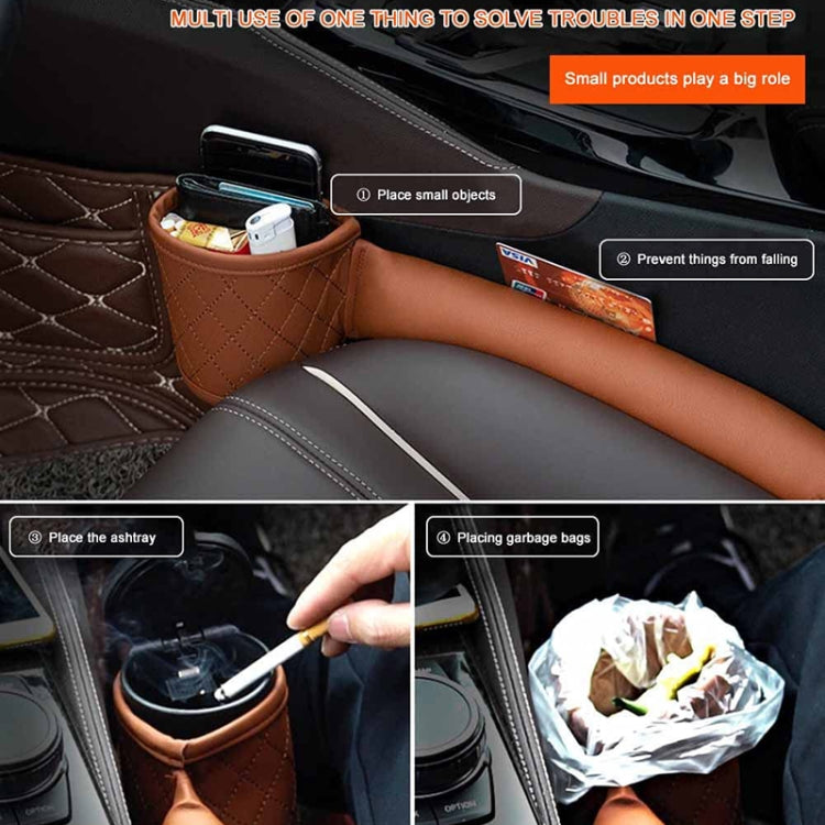 Car Seat Gap Leak-Proof Plugs Debris Storage Bag, Color: Dark Brown Principal Driver - Stowing Tidying by PMC TechLife | Online Shopping South Africa | PMC TechLife | Buy Now Pay Later Mobicred