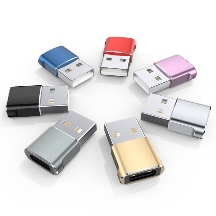 USB 2.0 Male To USB-C / Type-C Female Adapter, Support Charging & Transmission Data(Silver) - free shipping - PMC TechLife - Order now!