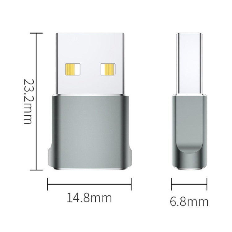USB 2.0 Male To USB-C / Type-C Female Adapter, Support Charging & Transmission Data(Purple) - free shipping - PMC TechLife - Order now!