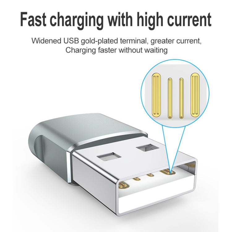 USB 2.0 Male To USB-C / Type-C Female Adapter, Support Charging & Transmission Data(Silver) - free shipping - PMC TechLife - Order now!