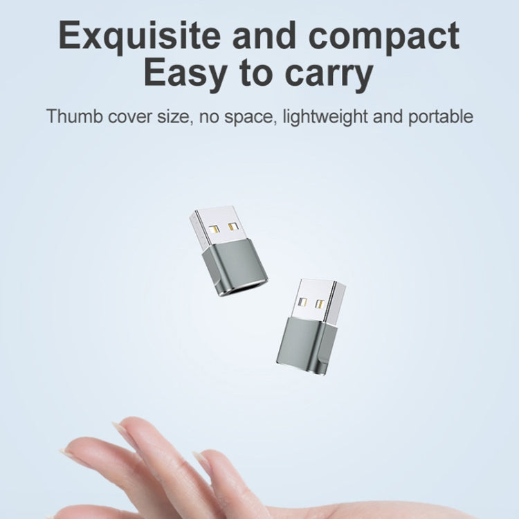 USB 2.0 Male To USB-C / Type-C Female Adapter, Support Charging & Transmission Data(Purple) - free shipping - PMC TechLife - Order now!