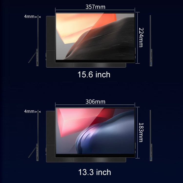13.3 inch Touch Version 4K Portable External Extended Screen Display For Switch/PS5/Mobile Phone/Computer(UK Plug) - LCD Monitors by PMc TechLife | Online Shopping South Africa | PMc TechLife | Buy Now Pay Later Mobicred