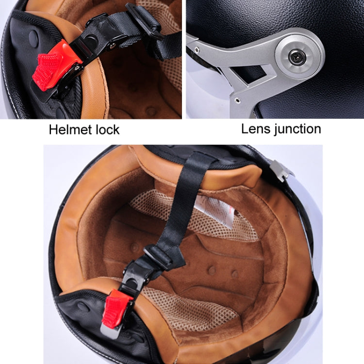 GXT Electric Vehicle Half Cover Helmet Four Seasons Retro Helmet, Size: XL(Matte Black) - free shipping - PMC TechLife - Order now!