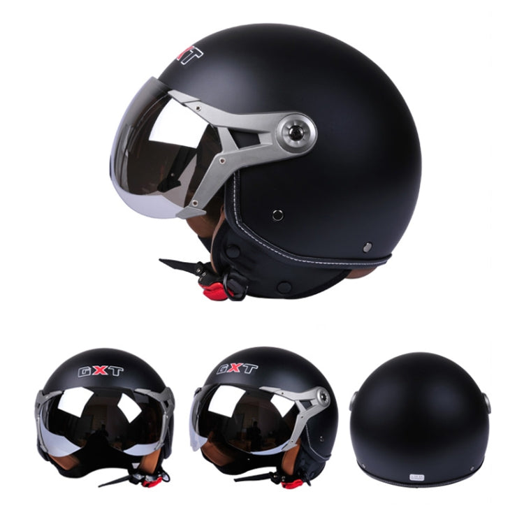 GXT Electric Vehicle Half Cover Helmet Four Seasons Retro Helmet, Size: XL(Matte Black) - free shipping - PMC TechLife - Order now!