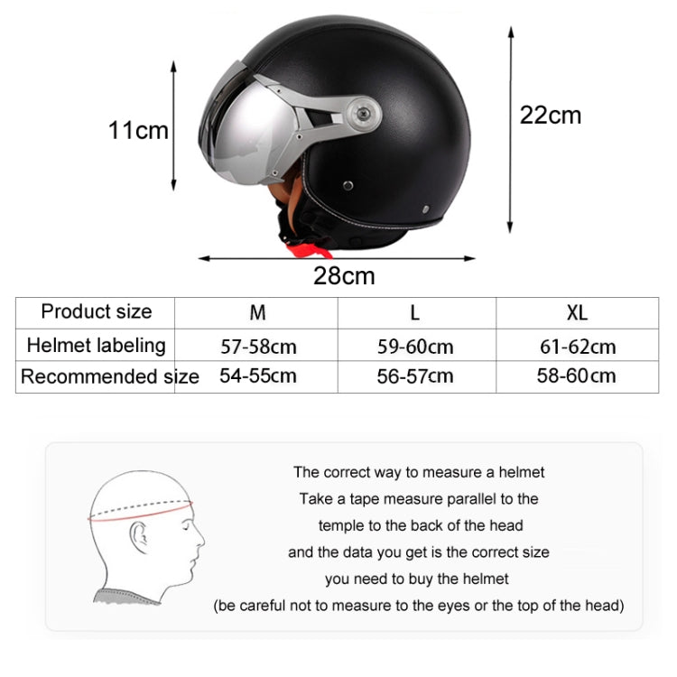 GXT Electric Vehicle Half Cover Four Seasons Retro Helmet, Size: XL(Black Red) - free shipping - PMC TechLife - Order now!