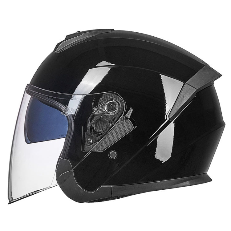 GXT Electric Vehicle Four Seasons Sun Protection & Windshield Double Lens Helmet, Size: L(Bright Black) - free shipping - PMC TechLife - Order now!