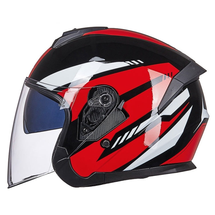 GXT Electric Vehicle Four Seasons Sun Protection & Windshield Double Lens Helmet, Size: XL(Bright Black Red) - Helmets by GXT | Online Shopping South Africa | PMC TechLife | Buy Now Pay Later Mobicred