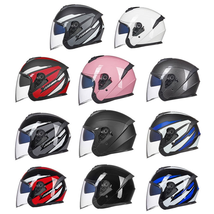 GXT Electric Vehicle Four Seasons Sun Protection & Windshield Double Lens Helmet, Size: L(Bright White) - Helmets by GXT | Online Shopping South Africa | PMC TechLife | Buy Now Pay Later Mobicred