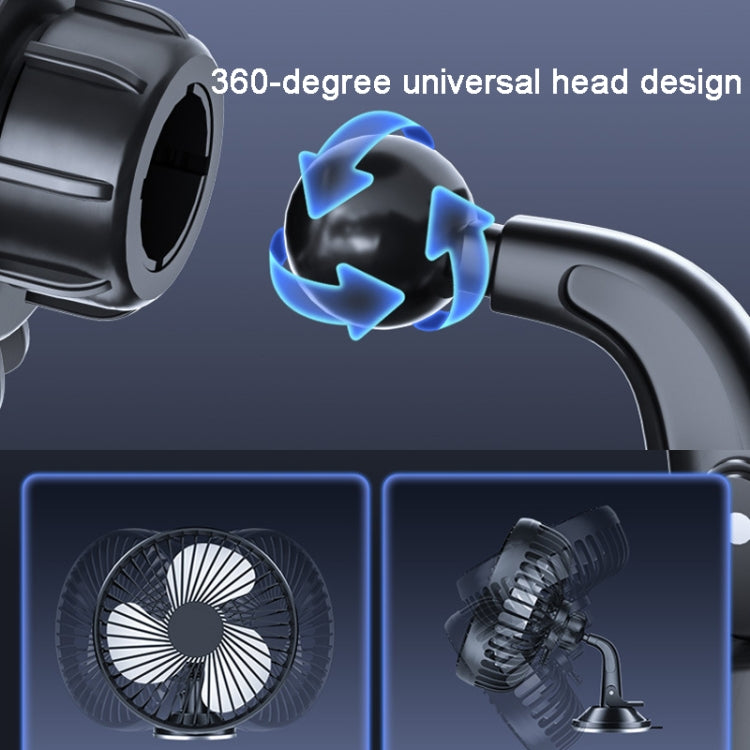 SUITU  12V/24V Mini Car Fan USB Charging Single Head Fan 360 Degree Cooling Fan, Style: Seat Back Model - Heating & Fans by SUITU | Online Shopping South Africa | PMC TechLife | Buy Now Pay Later Mobicred