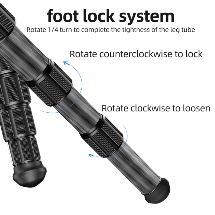 BEXIN P366CF-S Carbon Fiber Monopod Travel Shooting Mobile Phone Live Selfie Bracket Retractable Portable Monopod - Monopods by BEXIN | Online Shopping South Africa | PMC TechLife | Buy Now Pay Later Mobicred