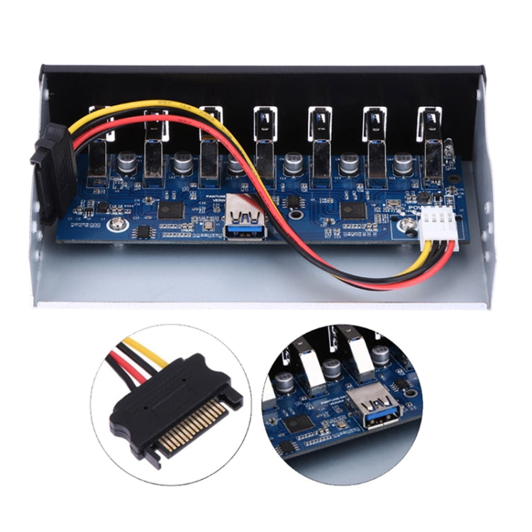 7 Port USB2.0 Optical Drive Bit Front Panel, Style: Side Plug - free shipping - PMC Jewellery - Order now!