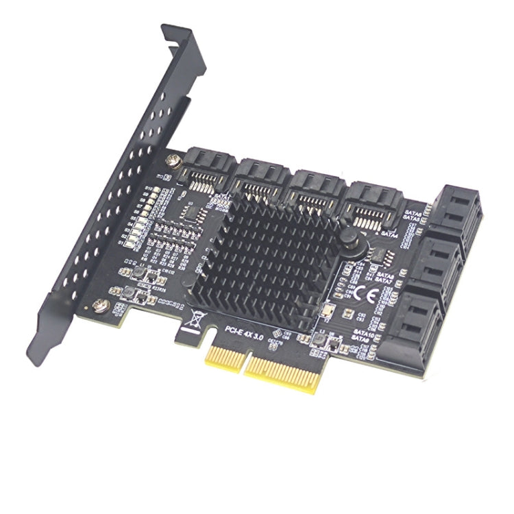 PCIE 4X To 10 Port  SATA 3.0 Adapter Expansion Card ASMedia ASM1166 Converter - Add-on Cards by PMC Jewellery | Online Shopping South Africa | PMC Jewellery | Buy Now Pay Later Mobicred