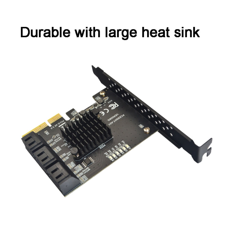 PCIE 4X To 10 Port  SATA 3.0 Adapter Expansion Card ASMedia ASM1166 Converter - Add-on Cards by PMC Jewellery | Online Shopping South Africa | PMC Jewellery | Buy Now Pay Later Mobicred