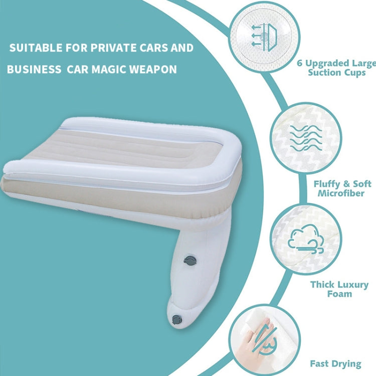 Outdoor Travel Baby Inflatable Bed Children Car Rear Folding Bed Aircraft Inflatable Mattress, Color: Gray+CN Plug Inflatable Pump+Storage Bag+Seat Belt - Baby Furniture by PMC TechLife | Online Shopping South Africa | PMC TechLife