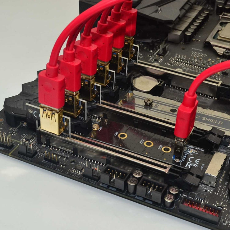 M.2 NVME To USB 3.0 PCI-E Expansion Card  Adapter for Graphics Card(Blackboard) - Add-on Cards by PMC TechLife | Online Shopping South Africa | PMC TechLife