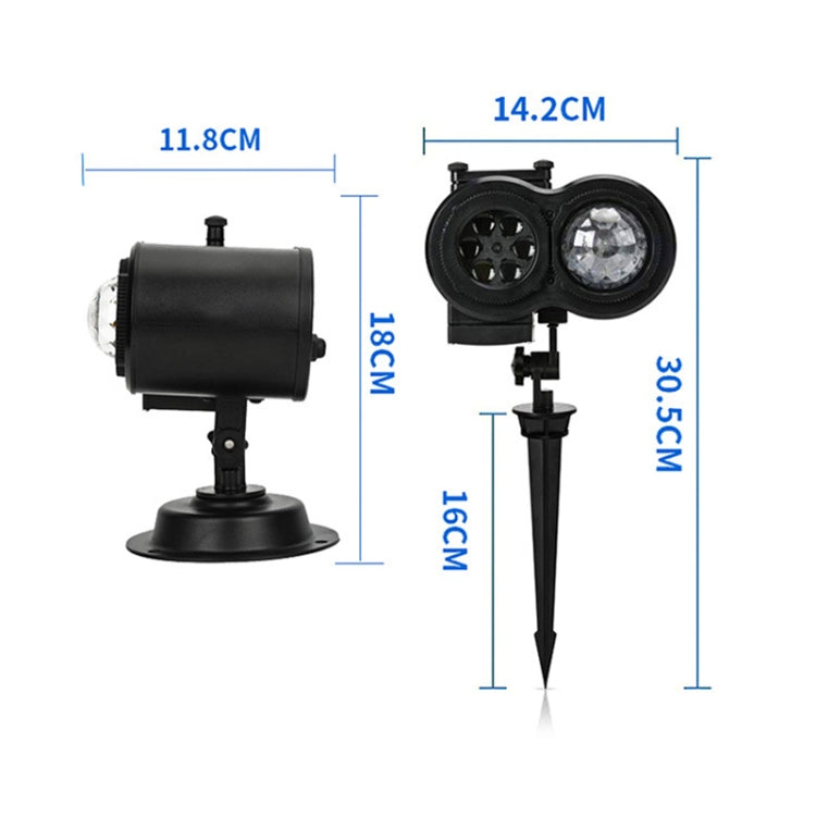 12 Cards UK Plug Not Easy To Fade Card Pattern 9W Double Cylinder Water Pattern Christmas Projection Light - Christmas Decoration Lamps by PMc TechLife | Online Shopping South Africa | PMc TechLife | Buy Now Pay Later Mobicred