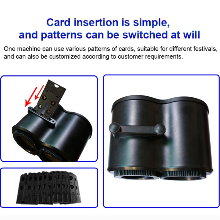 16 Cards UK Plug Not Easy To Fade Card Pattern 9W Double Cylinder Water Pattern Christmas Projection Light - Christmas Decoration Lamps by PMc TechLife | Online Shopping South Africa | PMc TechLife | Buy Now Pay Later Mobicred