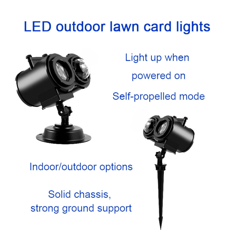 12 Cards EU Plug Not Easy To Fade Card Pattern 9W Double Cylinder Water Pattern Christmas Projection Light - Christmas Decoration Lamps by PMc TechLife | Online Shopping South Africa | PMc TechLife | Buy Now Pay Later Mobicred