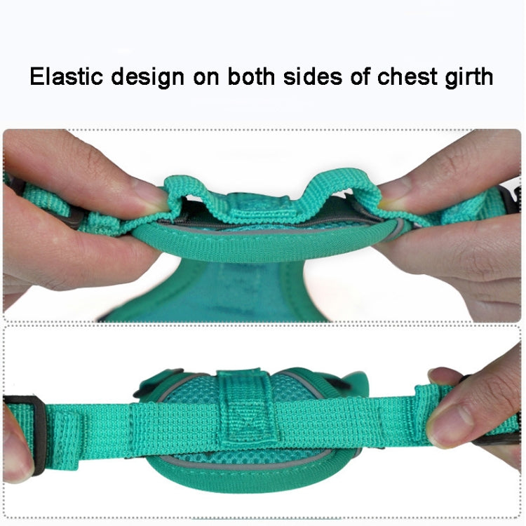 Pet Vest Harness + Traction Rope Set Reflective Breathable Dog Cat Harness, Size: XL(Blue) - Leashes by PMC TechLife | Online Shopping South Africa | PMC TechLife