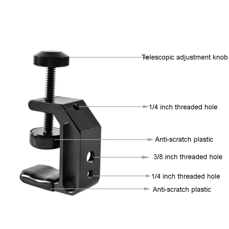 BEXIN WN-38 Universal C-Clamp With 1/4-Inch & 3/8-Inch Hole For Tables Desk Mount - free shipping - PMC TechLife - Order now!