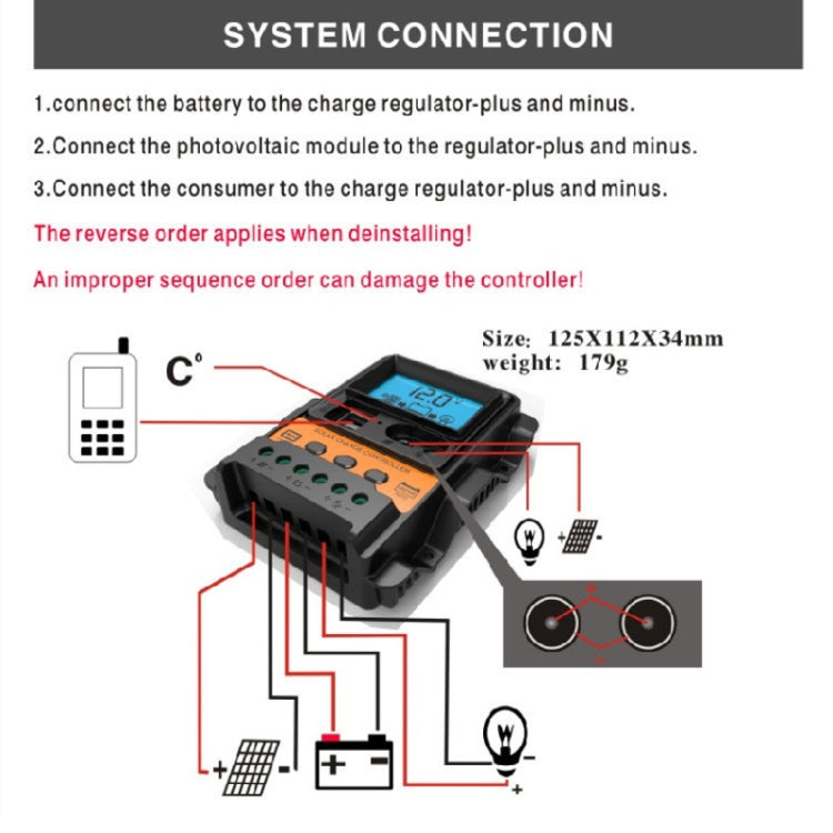 Dual DC Current 12V/24V Solar Controller LCD PWM Photovoltaic Power Generation Controller(30A) - Others by PMC TechLife | Online Shopping South Africa | PMC TechLife | Buy Now Pay Later Mobicred