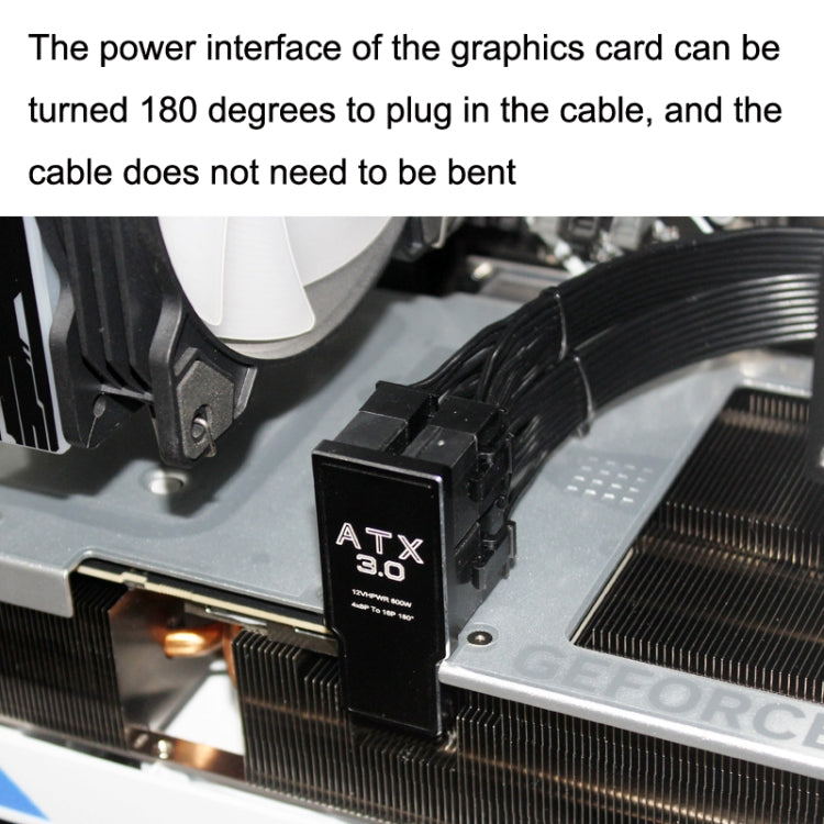 B Model ATX3.0 12VHPWR 12+4P 600W 180 Degree Power Steering Connector - Others by PMC TechLife | Online Shopping South Africa | PMC TechLife | Buy Now Pay Later Mobicred