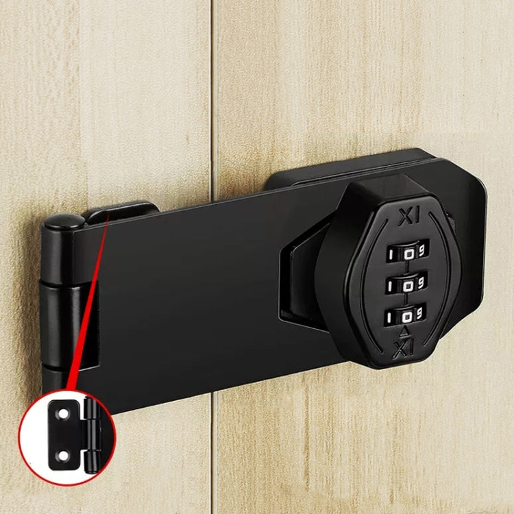 Stick Nail Dual Use Free Punch Cabinet Door Combination Lock Anti-Theft Drawer Lock, Style: Two Hole 3 inch Black - Padlocks by PMC TechLife | Online Shopping South Africa | PMC TechLife