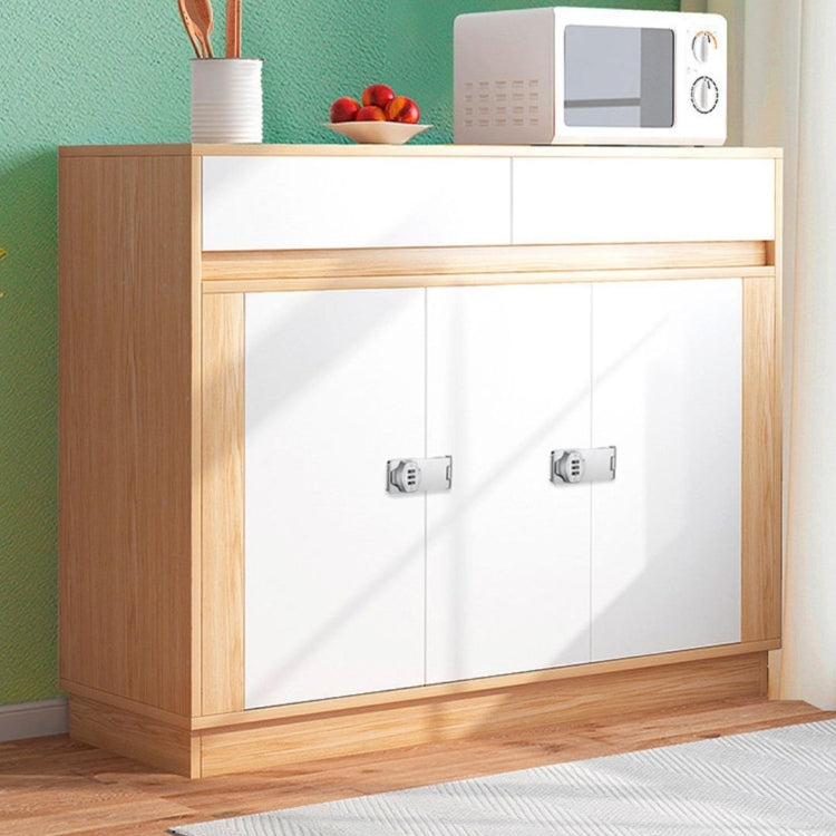 Stick Nail Dual Use Free Punch Cabinet Door Combination Lock Anti-Theft Drawer Lock, Style: Two Hole 3 inch Black - Padlocks by PMC TechLife | Online Shopping South Africa | PMC TechLife