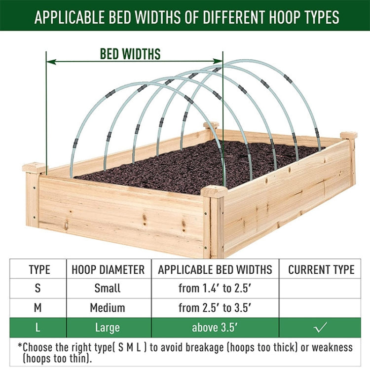 Garden Arch Greenhouse Hoops Rustproof Steel Tunnel Hoop Frame Plant Support, Speci: M  4 Rods 12 Arches - Plant Support & Care by PMC TechLife | Online Shopping South Africa | PMC TechLife
