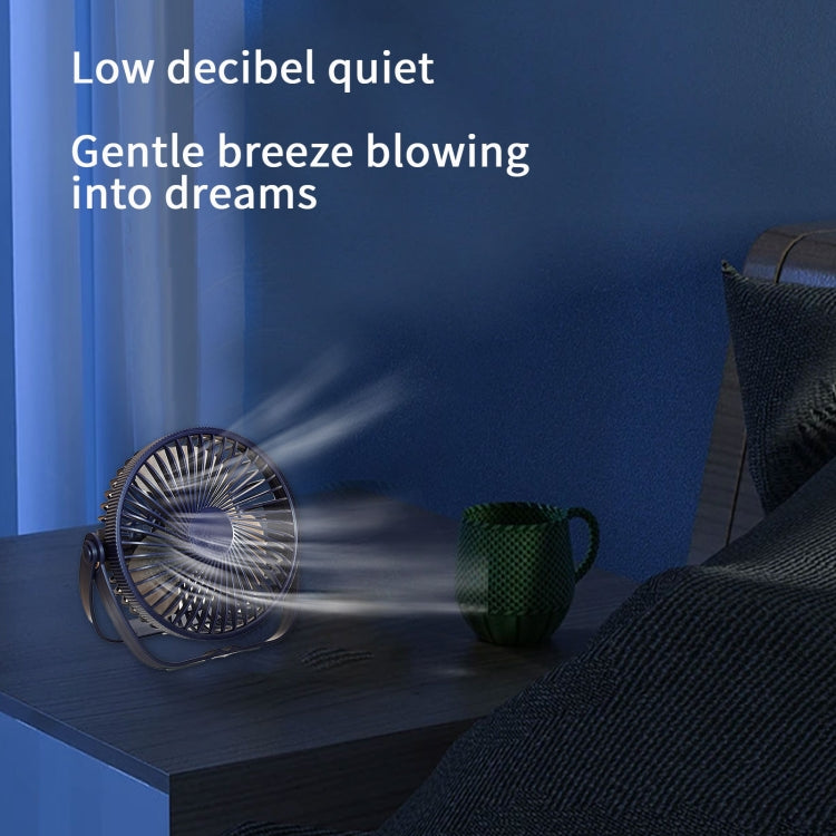 3-in-1 Electric Fan Wall Mounted Desktop Quiet Brushless Turbine Mini Fan, Style: Rechargeable(Black) - Electric Fans by PMC TechLife | Online Shopping South Africa | PMC TechLife | Buy Now Pay Later Mobicred