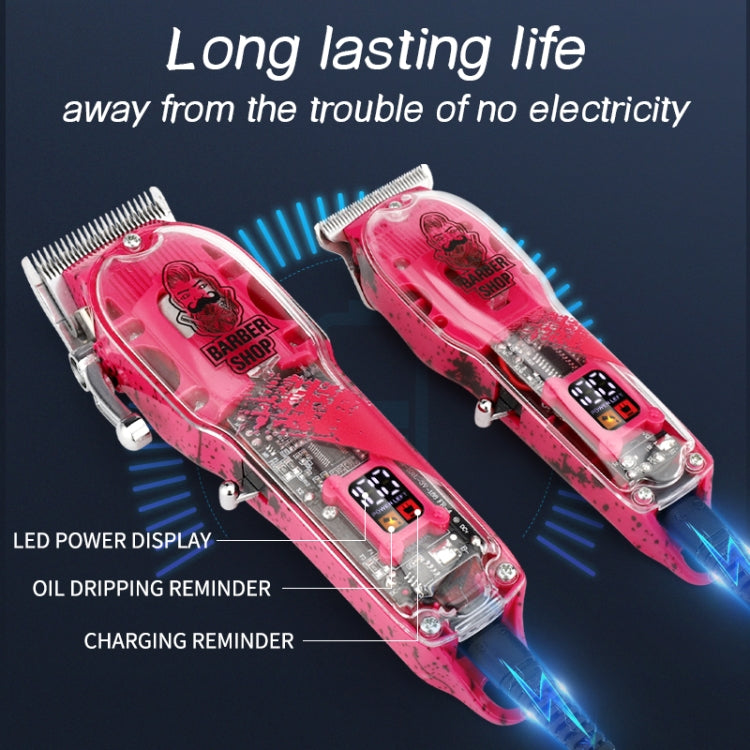 Haircutter Set Transparent Body Oil Head Electric Hair Clipper Men Home Electric Pusher(Earl Green) - free shipping - PMC TechLife - Order now!