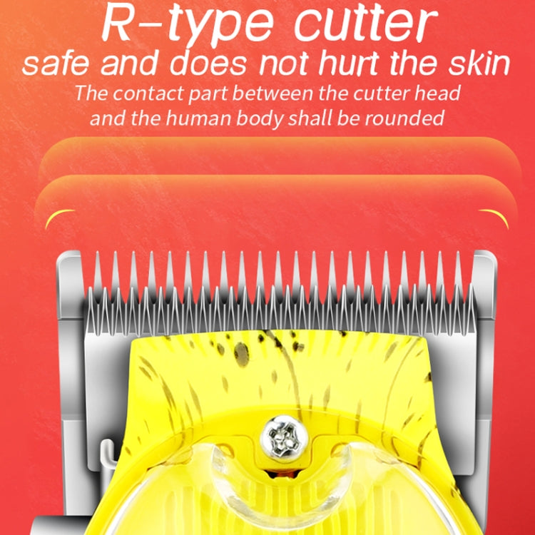 Haircutter Set Transparent Body Oil Head Electric Hair Clipper Men Home Electric Pusher(Earl Yellow) - free shipping - PMC TechLife - Order now!