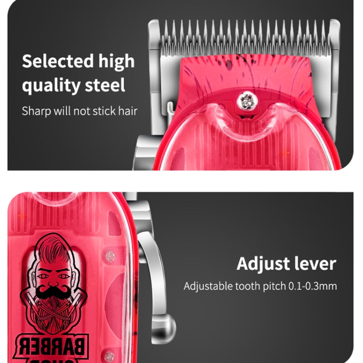 Haircutter Set Transparent Body Oil Head Electric Hair Clipper Men Home Electric Pusher(Scissors Yellow) - free shipping - PMC TechLife - Order now!