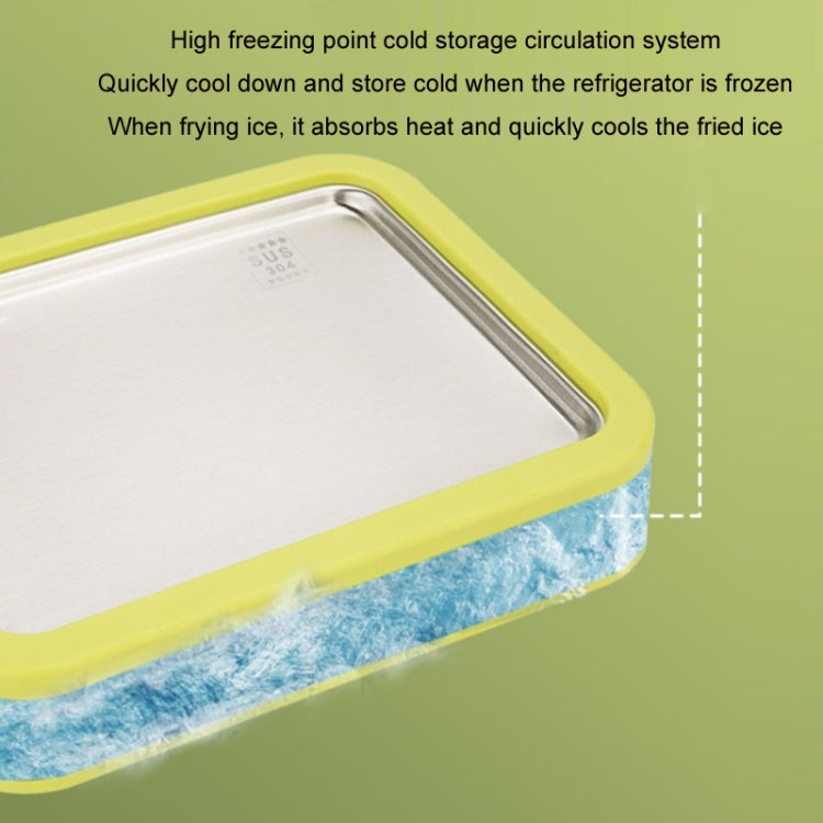 Mini Household Fried Yogurt Machine Children Homemade DIY Fried Ice Tray, Color: Stainless Steel White 22.5x17.5cm - free shipping - PMC TechLife - Order now!