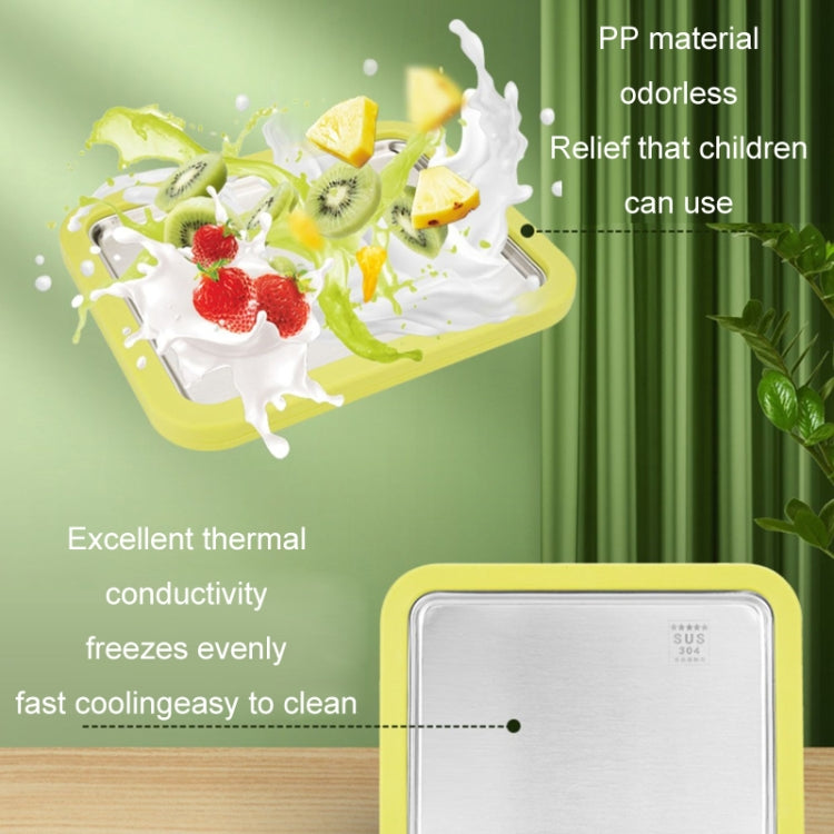 Mini Household Fried Yogurt Machine Children Homemade DIY Fried Ice Tray, Color: Aluminum Alloy White 22.5x17.5cm - free shipping - PMC TechLife - Order now!