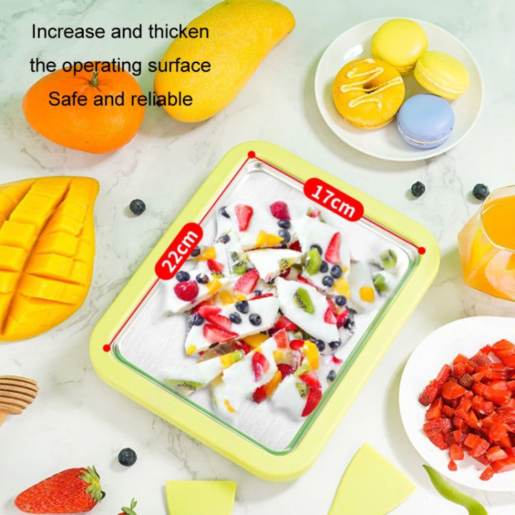 Mini Household Fried Yogurt Machine Children Homemade DIY Fried Ice Tray, Color: Stainless Steel Green 26x21cm - free shipping - PMC TechLife - Order now!