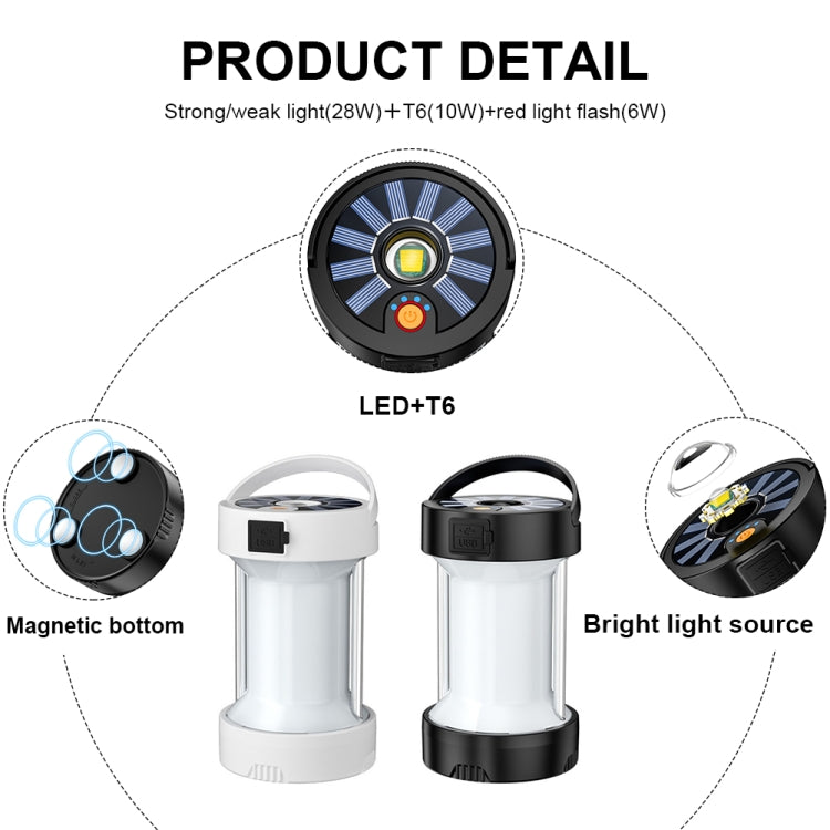 Camping Lantern Outdoor Solar Emergency Lights Multifunctional Tent Light(Hourglass White) - Camping Lighting by PMc TechLife | Online Shopping South Africa | PMc TechLife | Buy Now Pay Later Mobicred
