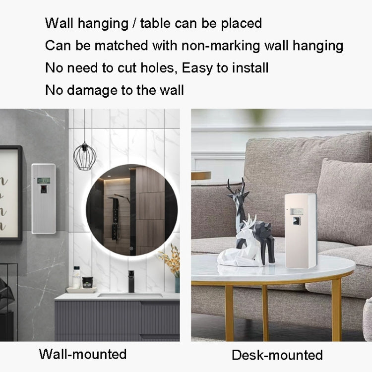 Anti-Corrosion Stainless Steel Panel LCD Digital Display Intelligent Automatic Fragrance Sprayer(Titanium Gold) - free shipping - PMC TechLife - Order now!