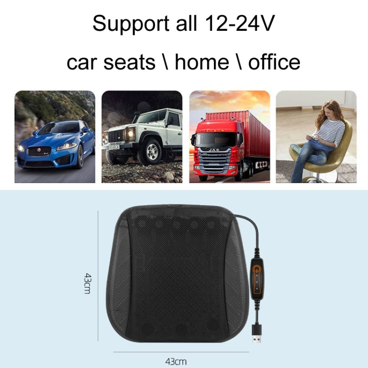 Multifunctional USB Fan Ventilation Heat Dissipation Car Seat Cushion(Navy) - Seat Accessories by PMC TechLife | Online Shopping South Africa | PMC TechLife | Buy Now Pay Later Mobicred