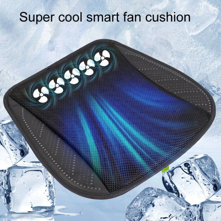 Multifunctional USB Fan Ventilation Heat Dissipation Car Seat Cushion(Navy) - Seat Accessories by PMC TechLife | Online Shopping South Africa | PMC TechLife | Buy Now Pay Later Mobicred