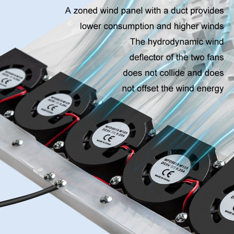 Multifunctional USB Fan Ventilation Heat Dissipation Car Seat Cushion(Navy) - Seat Accessories by PMC TechLife | Online Shopping South Africa | PMC TechLife | Buy Now Pay Later Mobicred
