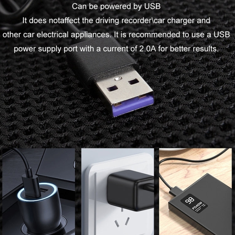 Multifunctional USB Fan Ventilation Heat Dissipation Car Seat Cushion(Navy) - Seat Accessories by PMC TechLife | Online Shopping South Africa | PMC TechLife | Buy Now Pay Later Mobicred