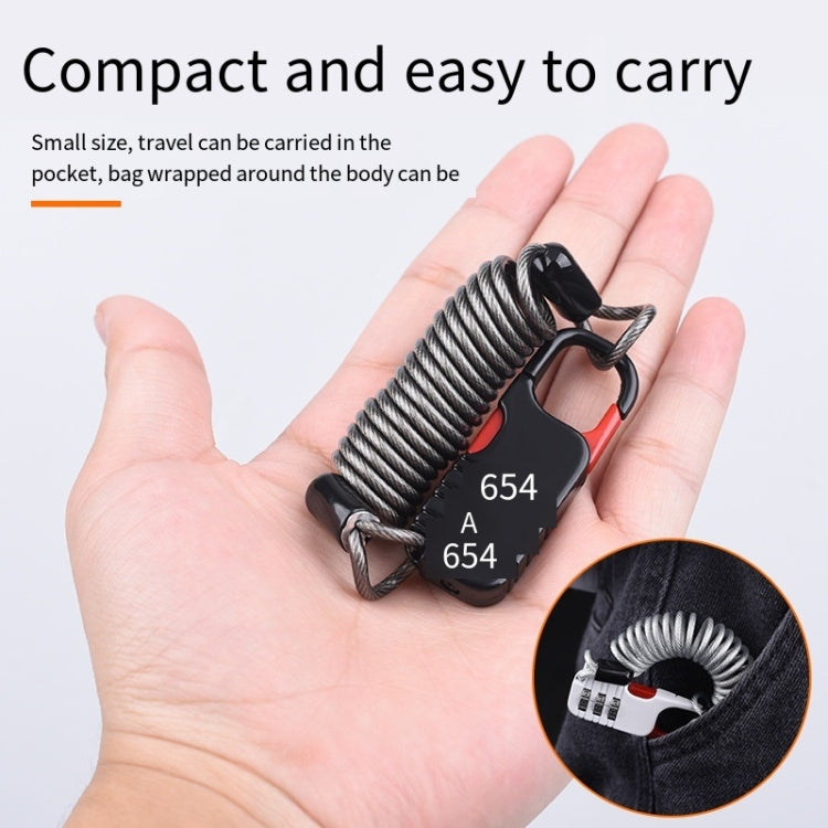 Helmet Anti Theft Password Lock Motorcycle Car Basket Soft Lock(Pink) - free shipping - PMC TechLife - Order now!