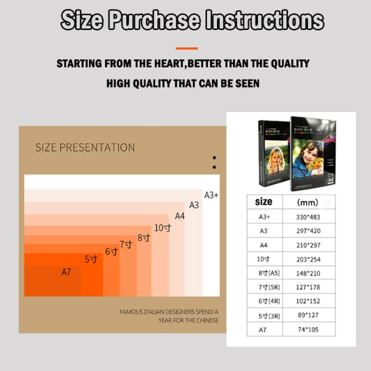 A3 20 Sheets  260g Waterproof RC Photo Paper for Brother/Epson/Lenovo/HP/Canon Inkjet Printers(Rough Velvet) - Printer Accessories by PMC TechLife | Online Shopping South Africa | PMC TechLife | Buy Now Pay Later Mobicred