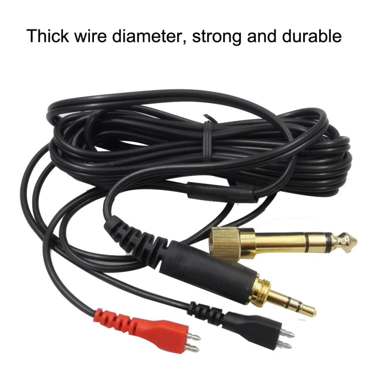 For Sennheiser HD25 / HD560 / HD540 / HD480 / HD430 / HD250 Headset Audio Cable(Left Long Right Short) - Headset Accessories by PMC TechLife | Online Shopping South Africa | PMC TechLife