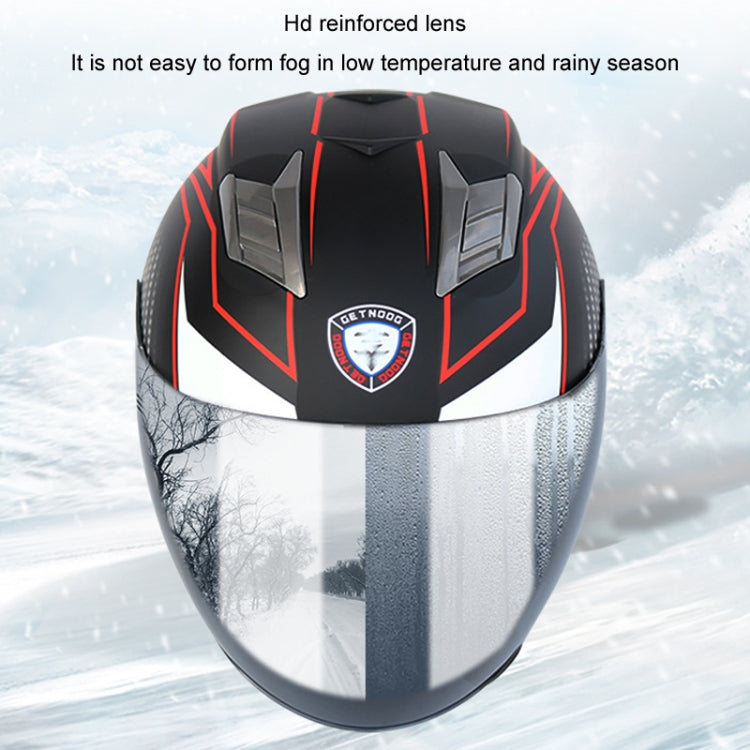 KUQIBAO Motorcycle Smart Bluetooth Sun Protection Double Lens Safety Helmet, Size: XL(White Phantom Fiber+Gray Tail) - free shipping - PMC TechLife - Order now!
