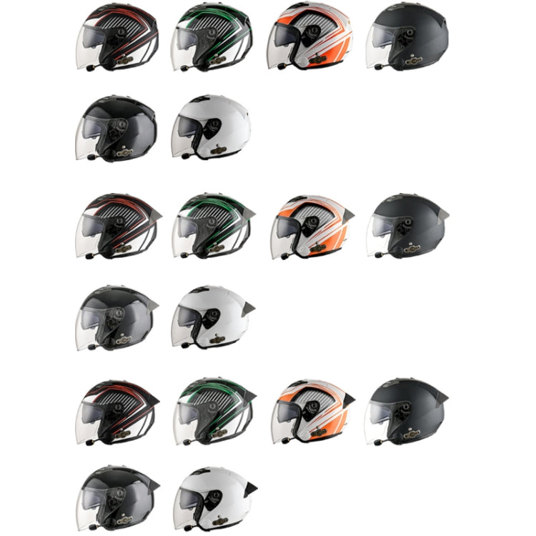 KUQIBAO Motorcycle Smart Bluetooth Sun Protection Double Lens Safety Helmet, Size: M(Bright Black Phantom Fiber+Gray Tail) - free shipping - PMC TechLife - Order now!