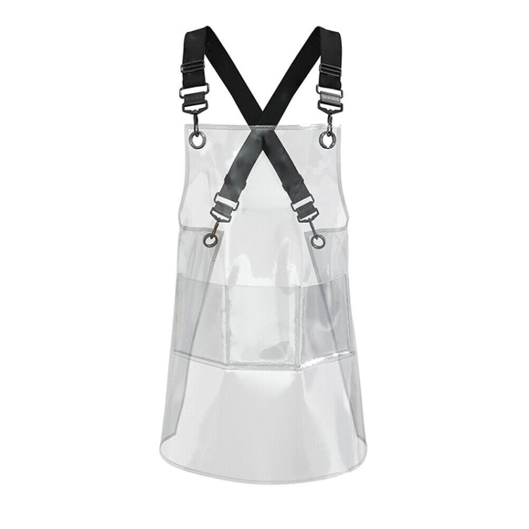 50 Silk Short 60cm Transparent TPU Apron Solid Color Webbing Adjustable Work Apron(Transparent + Black Webbing) - Aprons & Caps by PMC TechLife | Online Shopping South Africa | PMC TechLife