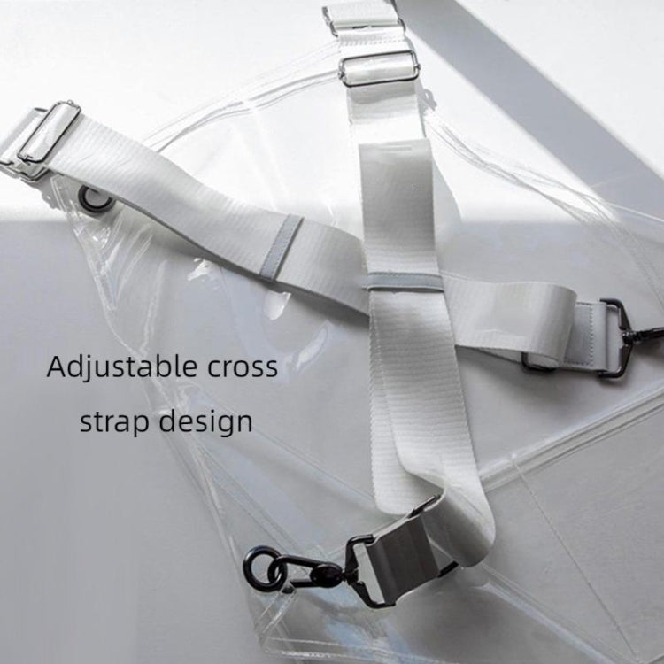 50 Silk Short 60cm Transparent TPU Apron Solid Color Webbing Adjustable Work Apron(Transparent + Black Webbing) - Aprons & Caps by PMC TechLife | Online Shopping South Africa | PMC TechLife